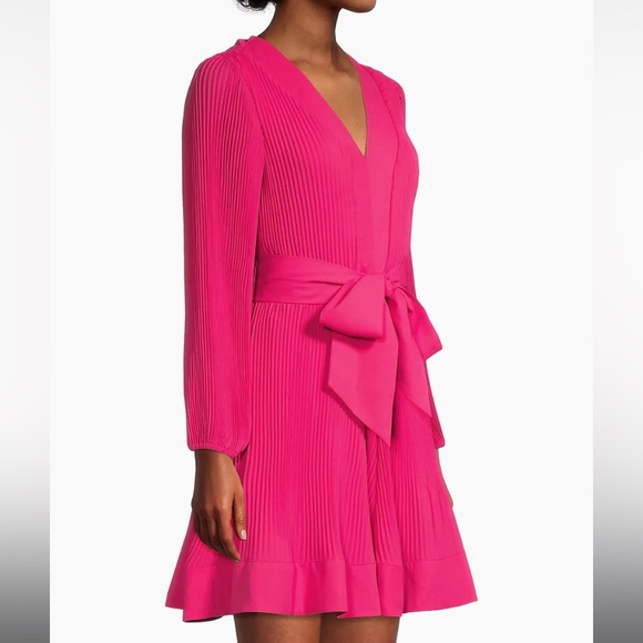 NEW | Milly “Liv” Pleated Belted Mini Dress Size 4 - Picture 3 of 6